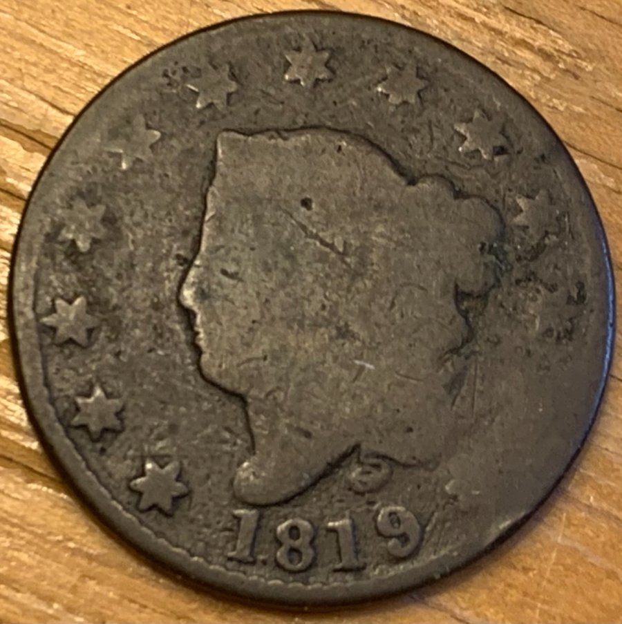 1819-And-1825-Coronet-Liberty-Head-Large-Cents